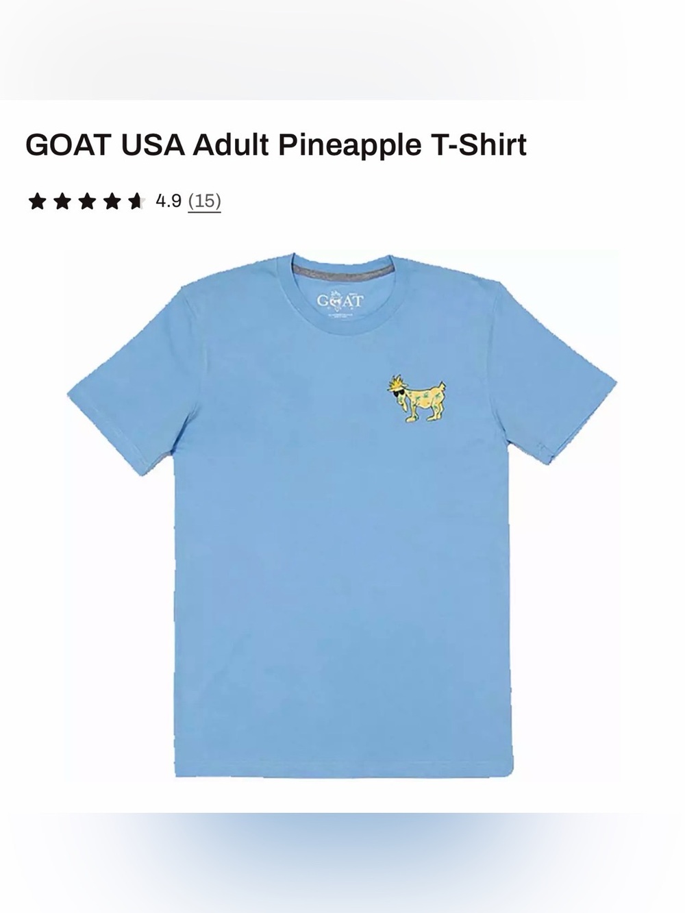GOAT USA Light Blue Pineapple Goat T-Shirt